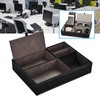 Multi functional PU Leather Desktop Stationery Business Office Supplies Storage