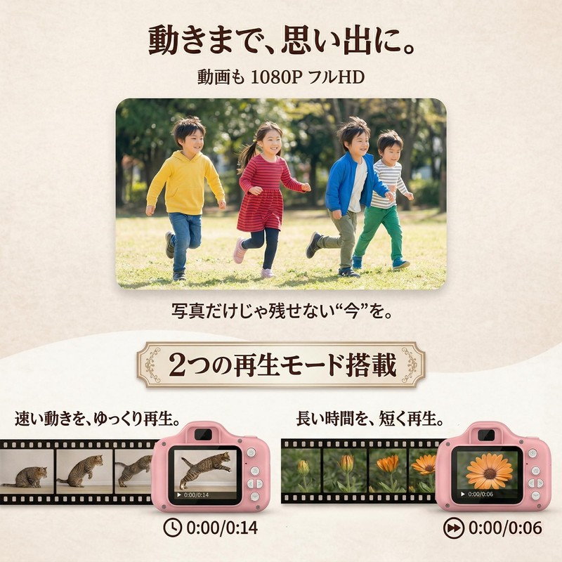 [Gift Wrapping Available] [64GB Included Pouch Set] Rabbit Kids Camera