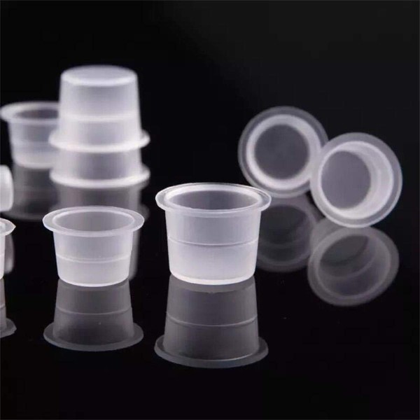 Disposable Tattoo Ink Cups-Tattoo 100pcs Tattoo Ink Caps for Tattooing