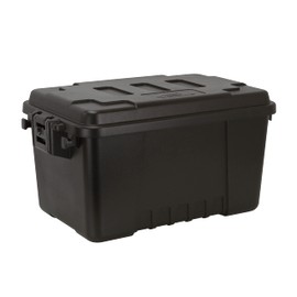 Plano Storage Trunk, Black, Medium, Lockable Storage Box, Airline Approved Sportsman Trunk, Hunting Gear and Ammunition Bin, Heavy-Duty Containers for Camping, 68-Quart
