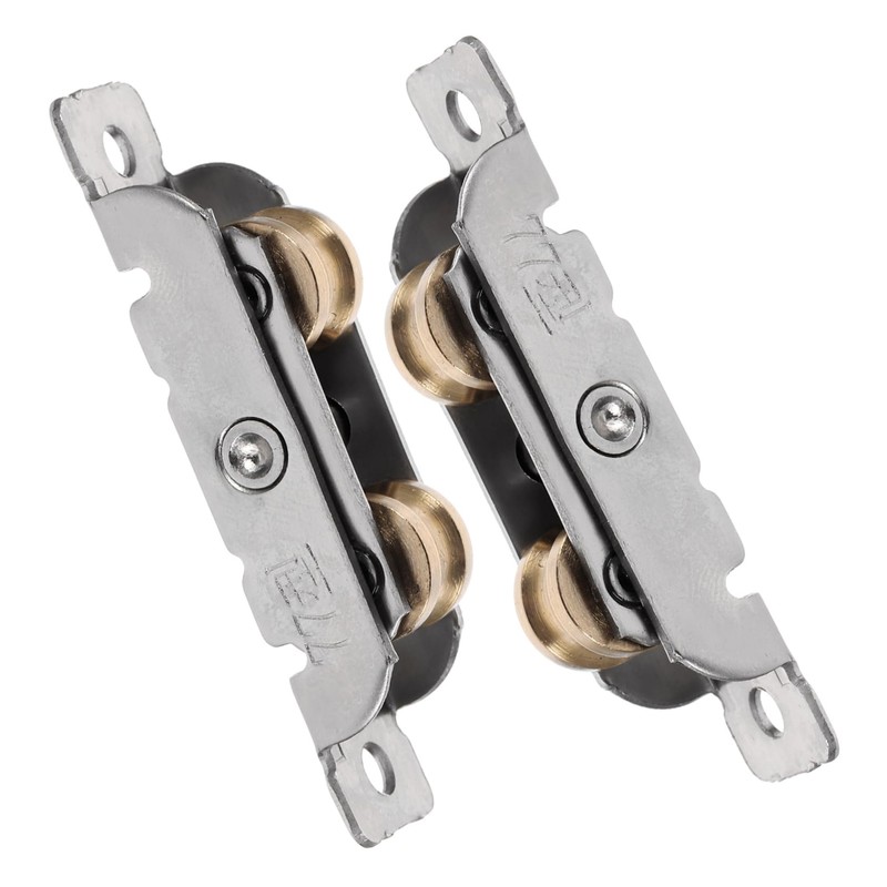 Operitacx 6pcs Sliding Glass Door Roller Double Wheel Kit Track