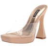 Nine West Women's Ansel3 Heeled Sandal, Clear/Blush, 9.5