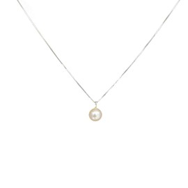 Baiyanor Necklace made of natural pearls, pearl necklace with real silver chain and real pearls, white for women and girls, elegant, Pearl