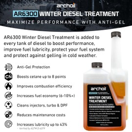 Archoil AR6300 Winter Diesel Treatment - Treats 275 Gallons - Additive for All Diesel Vehicles Includes Anti-Gel Protection