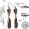 Humble Chic Simulated Druzy Drop Dangles - Long Double Teardrop