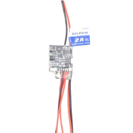 2A Bidirectional Brushed ESC Electronic Speed Controller 2S-4S Battery for Rc Model DIY Boat Tank Car Compatible with 130 180 Brushed Motor Spare Parts with Medium Brake