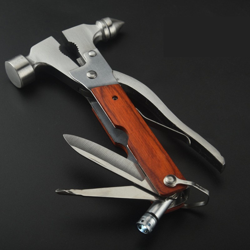 Multitool Hammer Steel Foldable Multipurpose Camping Hammer Multitool for Outdoor