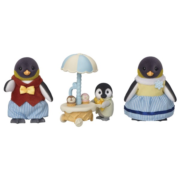 Calico Critters Penguin Family, Set of 4 Collectible Doll Figures