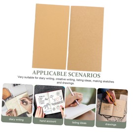 GRIRIW 2pcs Travelers Notebook Inserts Blank and Kraft for Refills Unlined Notebook Compatible Traveler's Diary for Note-taking and Sketching