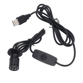 HilBeliFU 5V USB Mini Spotlight with Screws, Dimmable Mini Spot Light with 6.6ft Cable, Aluminum USB Spotlight for Paintings, Jewelry, Cabinet, Porch, Light 4000K