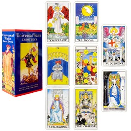 Tarot Cards, 80 Tarot Cards Set with Colourful Box, Tarot Deck, Tarot Cards English, Tarot for Beginners, Rider Tarot Tarot Deck Cards (I)
