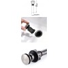 Pop up Basin Drain Black Plastic Plated With Overflow Stopper