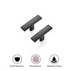 Ravinte 30 Pack 1-3/4 inch Curved Cabinet Pulls Matte Black