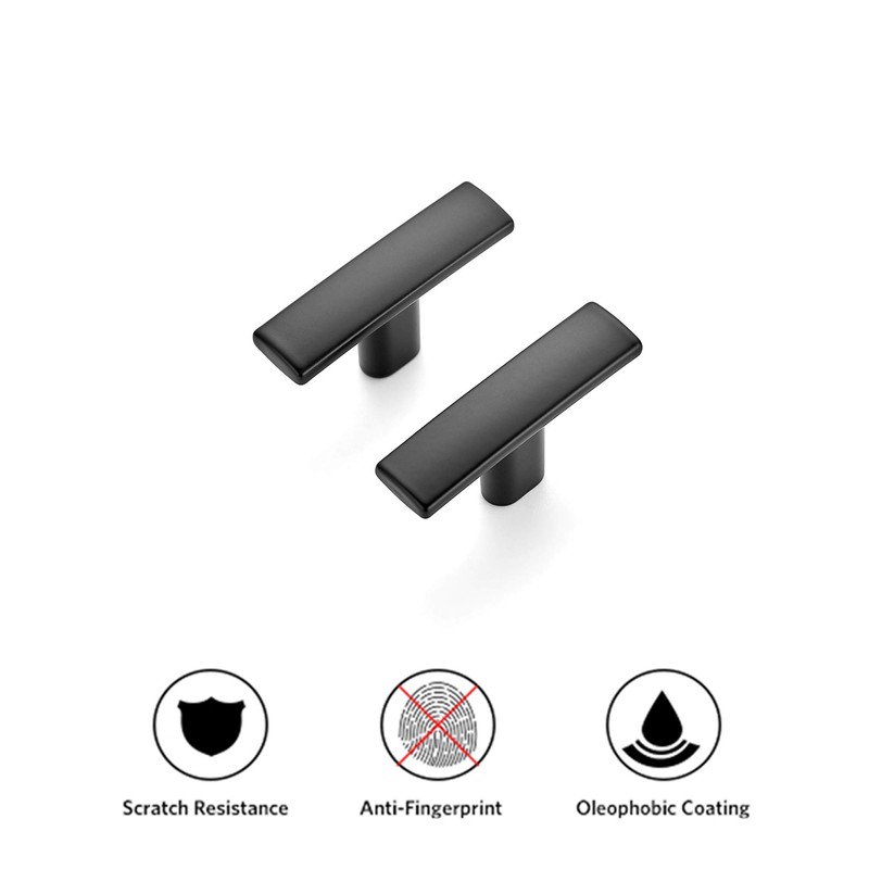 Ravinte 30 Pack 1-3/4 inch Curved Cabinet Pulls Matte Black