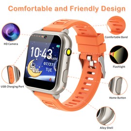 Smart Watch for Kids, Kids Smart Watch with 24 Puzzle Games Camera Video Recorder Music Alarm Calculator Calendar Flashlight Pedometer Birthday Gift Kids Watch Toys for 3-12 Year Old Boys Girls
