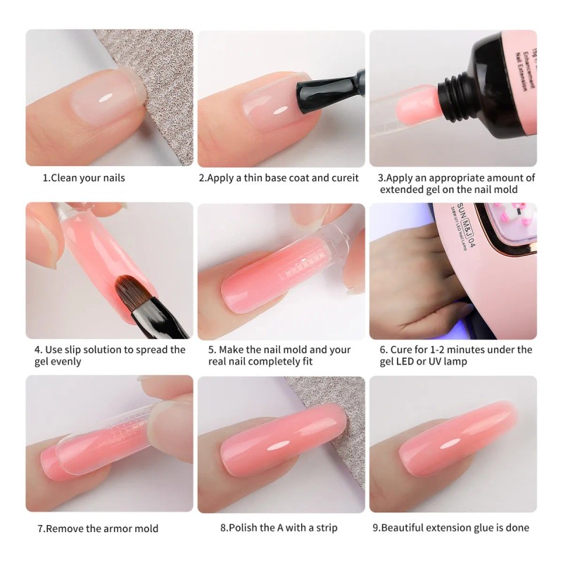 Kit Para De Uñas Polygel Completo Acrilicas Beaucat 18 Pcs