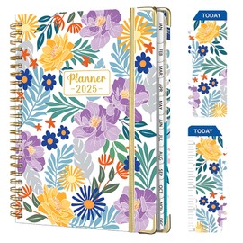 GGTTNRT Diary 2025 Week to View January 2025 - December 2025 (12 Months) 2025 Diary A5 Planner Notebook for Planning Life, Work and Study 21.7x 15.8cm (Purple)