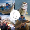 UCEC UCEC Fishing Hooks, 100pcs EWG Offset Worm Hooks Bass