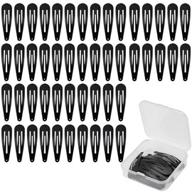 50 Pcs Horquillas de 5 cm,Horquillas de Metal con Cierre a Presión para Mujer,Horquillas Antideslizantes,Adecuadas para Mujeres,Niñas,Niños y Adolescentes,Negro