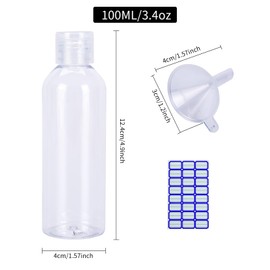 Sewokon 10 pcs 100ml bottles small bottle small bottles 100ml travel bottles,travel bottle,clear bottle,travel bottles for toiletries,empty bottle
