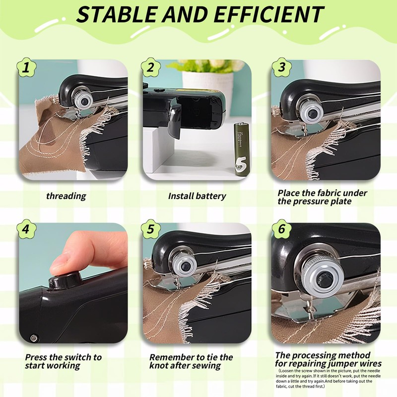 Handheld Sewing Machine,Electric Mini Portable Sewing Machine for Beginners &