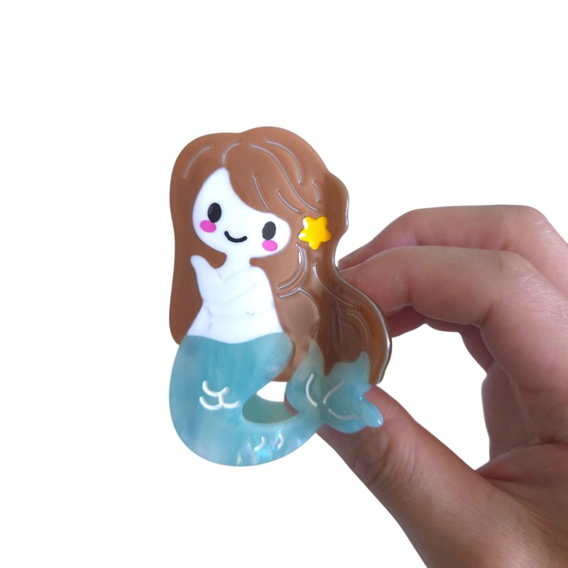 Cute Mermaid Hair Clips,Novelty Acetate Claw Clip for Women,Fashion Hair