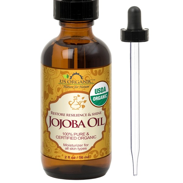 US Organic Jojoba Oil, USDA Certified Organic,100% Pure & Natural, Cold Pressed Virgin, Unrefined, Haxane Free (Small (2oz, 56ml))
