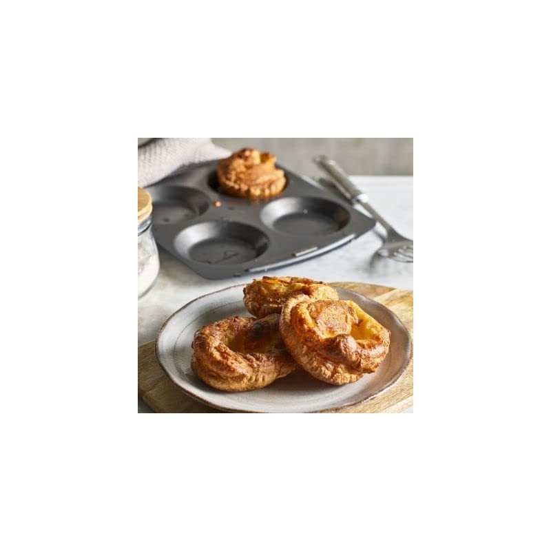 Lakeland 4 Hole Non-Stick Yorkshire Pudding Tray – Sure-Grip Handles