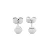 HONEYCAT Tiny Hexagon Honeycomb Stud Earrings in Rhodium Plate |