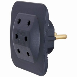Kopp Euro Plug - Triple Adaptor Black