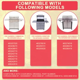 Full-Size Griddle Inserts for Charbroil Commercial Tru Infrared 466242715 463242715 463276016 463255020 463439915 463242716 Replacement Parts, Flat Top Griddle for charbroil G533-0009-W1 G541-0016-W2