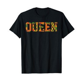 African Queen Art For Women Girls Kente Cloth African Print T-Shirt