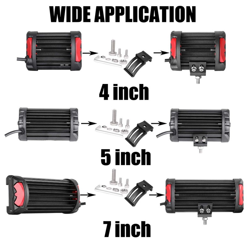 Mounting Brackets for LED Lights, Muto-Beam 2PCS Universal Adjustable Base