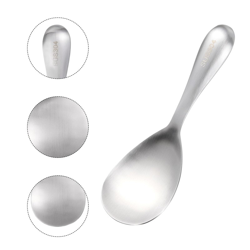 sourcing map 3 Pcs Stainless Steel Rice Paddle Non-Stick Rice