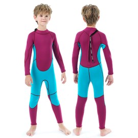REALON Kids Full Wetsuit Toddler Boys Girls and Youth 2.5mm 3mm Neoprene Child Wet Suit Back Zipper Thermal Swimsuits for Diving Surfing Swimming Water Sprot