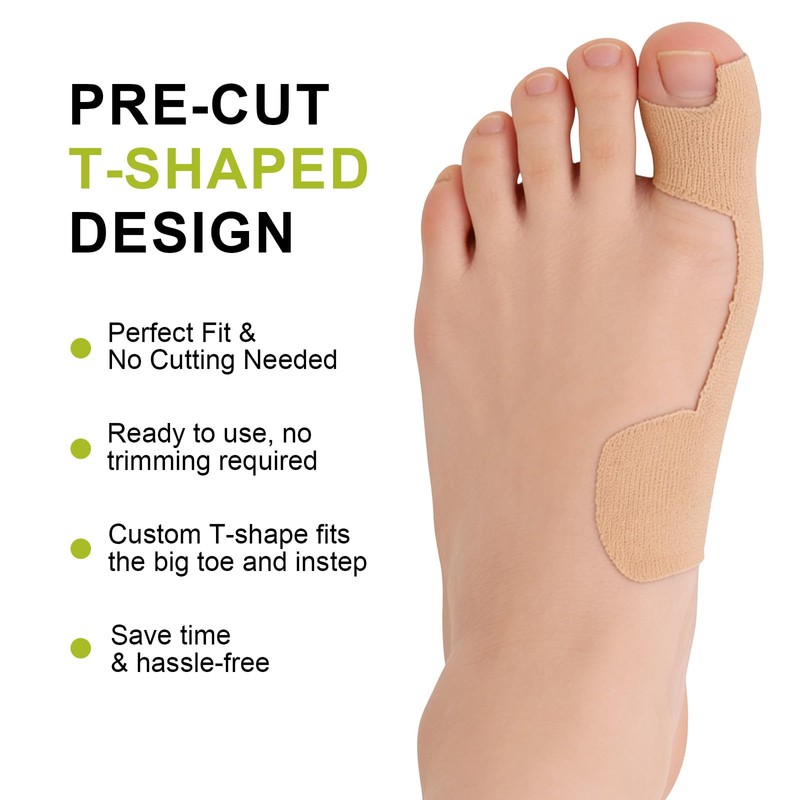 Bukihome Pre-Cut Kinesiology Tape for Feet – 12 Pcs Big