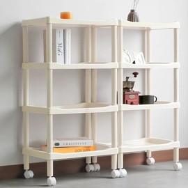 Prefabricated mobile cabinet, kitchen shelf, clothing shelf, progressive assembly shelf 3-tier