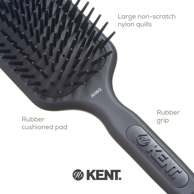 Kent AH8G Airhedz Cushion Paddle Brush - Hair Detangler and