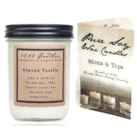 1803 Candles - 14 oz. Jar Soy Candles - (Almond Vanilla)
