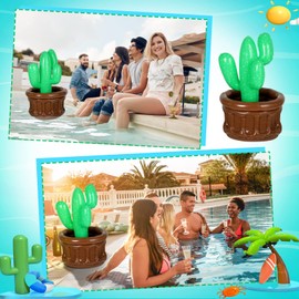 Bencailor Inflatable Cactus Cooler 27.6 x 18" Cactus Ice Bucket Cooler Drink Cooler Summer Pool Fiesta Party Decorations Hawaiian Party Supplies for Outdoor Pool Mexican Party Drink Beverage(1 Piece)