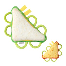 Xiaol S11049 Wakka Rattle with Bell (Sandwich/0 Years Old) Baby, Newborn, Educational Toy, First Toy, Present, Christmas (Fun Shape Like Real, Washable, Washable, English Language Not Guaranteed)