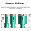 FACHLICH Diamond Core Drill Bit 2pcs 4/5" 20mm Tile Hole