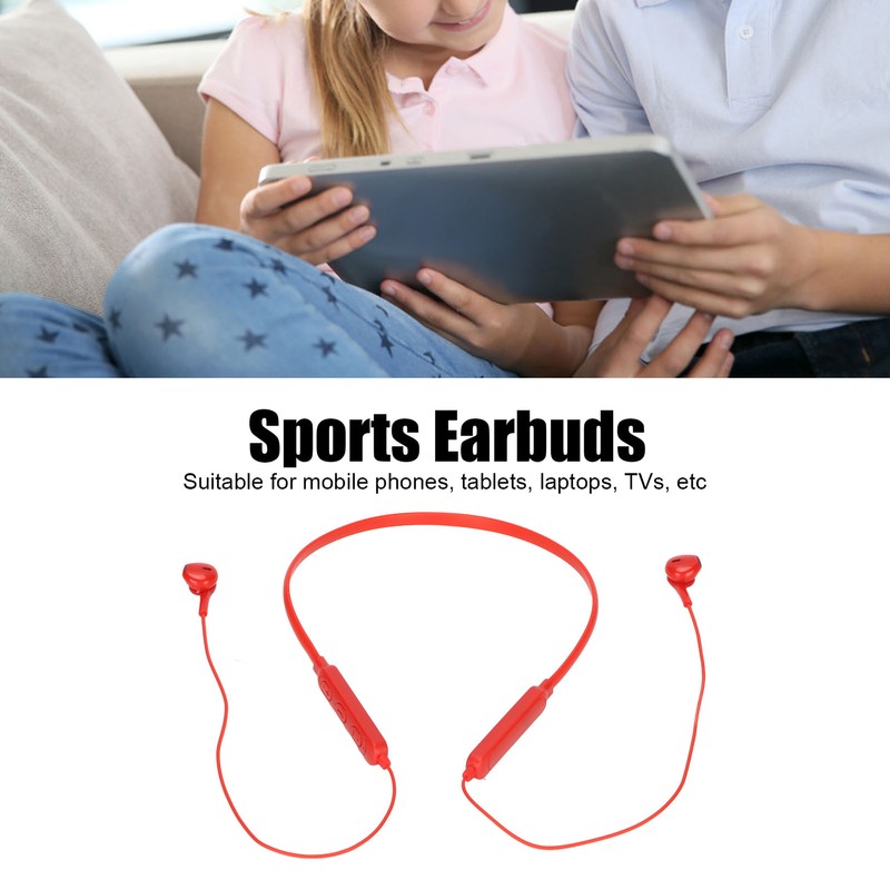Bluetooth Neckband Headset IPX7 Waterproof Noise Cancelling Deep Bass Flexible