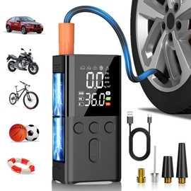 LOOWARTS Tire Inflator Portable Air Compressor 20000mAh Air Pump for Car Tires 150 PSI Cordless Electric Tire Air Pump Portable for Car, Motorcycle, Bicycle Wheel Tire and More
