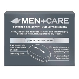 Dove 4 Bars Dove Men Care Body + Face Bar Soap, Clean Comfort Mild Formula, 3.51 oz