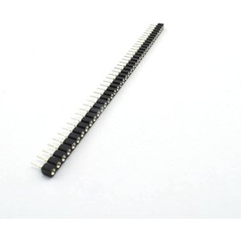 jing 2.54mm 1x40Pin Round Female Socket Pin Header Strip 40P Single Row Straight Female/Male Socket/Pin Header Strip Connector - (10 pcs)