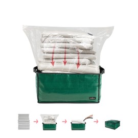 Compactor Super Large Vacuum Storage Bags + Weatherproof Box for Dining Cushions, Space Saver Vacuum Storage Bags, Patio Cushion Storage with UV Rays Protection, Durable Design, Easy to Use