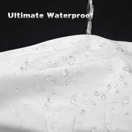 Titanker Small Stall Shower Curtain Liner Washable, 48x72 Inches, White Fabric Stall Shower Liner with 2 Magnets, Waterproof RV Shower Liner Soft Lightweight Polyester, White