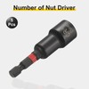 sourcing map 5pcs Nut Driver Drill Bit 13mm Metric Socket