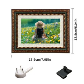 5x7 Vintage Picture Frame Antique Green– 7x5 Retro Green Photo Frame with Wall Hooks, Antique Frame Ornate Design for Home Office Desk Wall Tabletop Display, 13cm x18cm